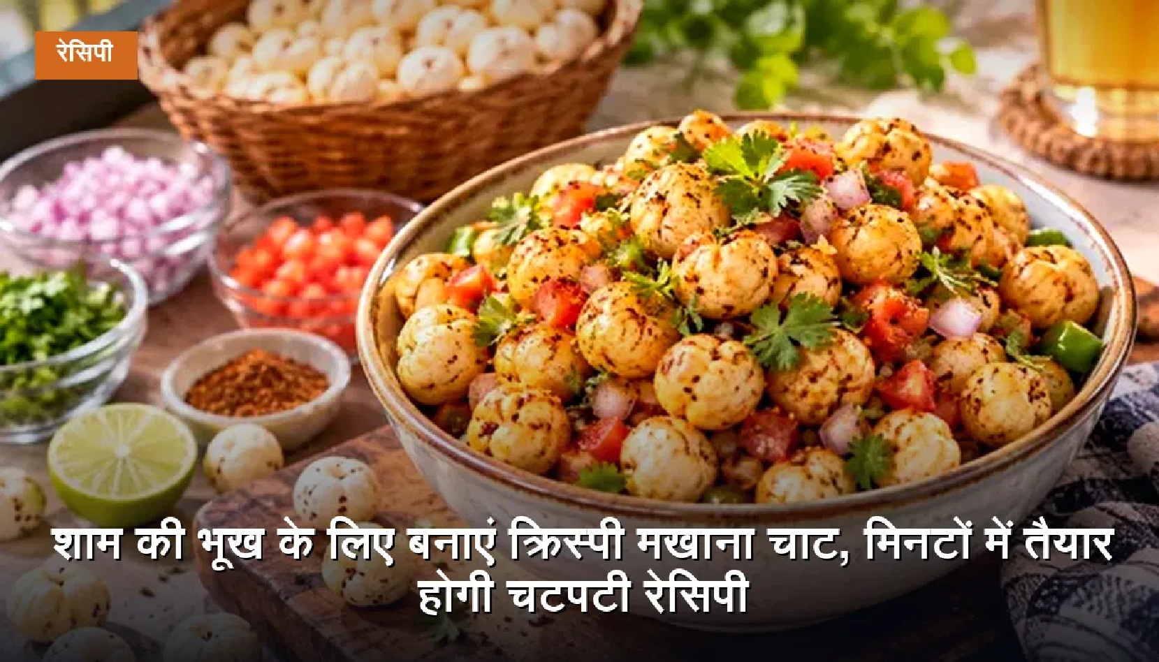 शाम की भूख के लिए बनाएं क्रिस्पी मखाना चाट, मिनटों में तैयार होगी चटपटी रेसिपी